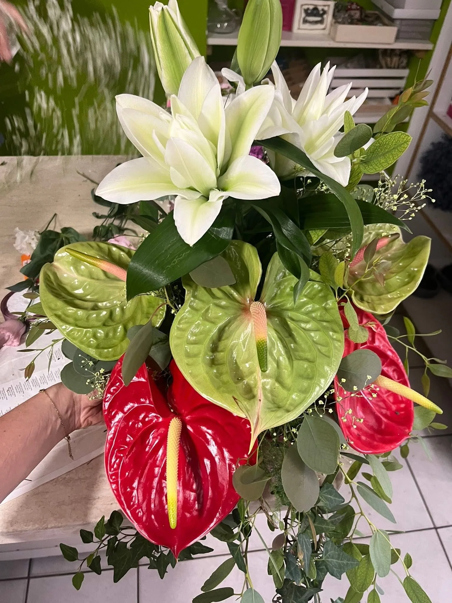 Mixed flower arrangement